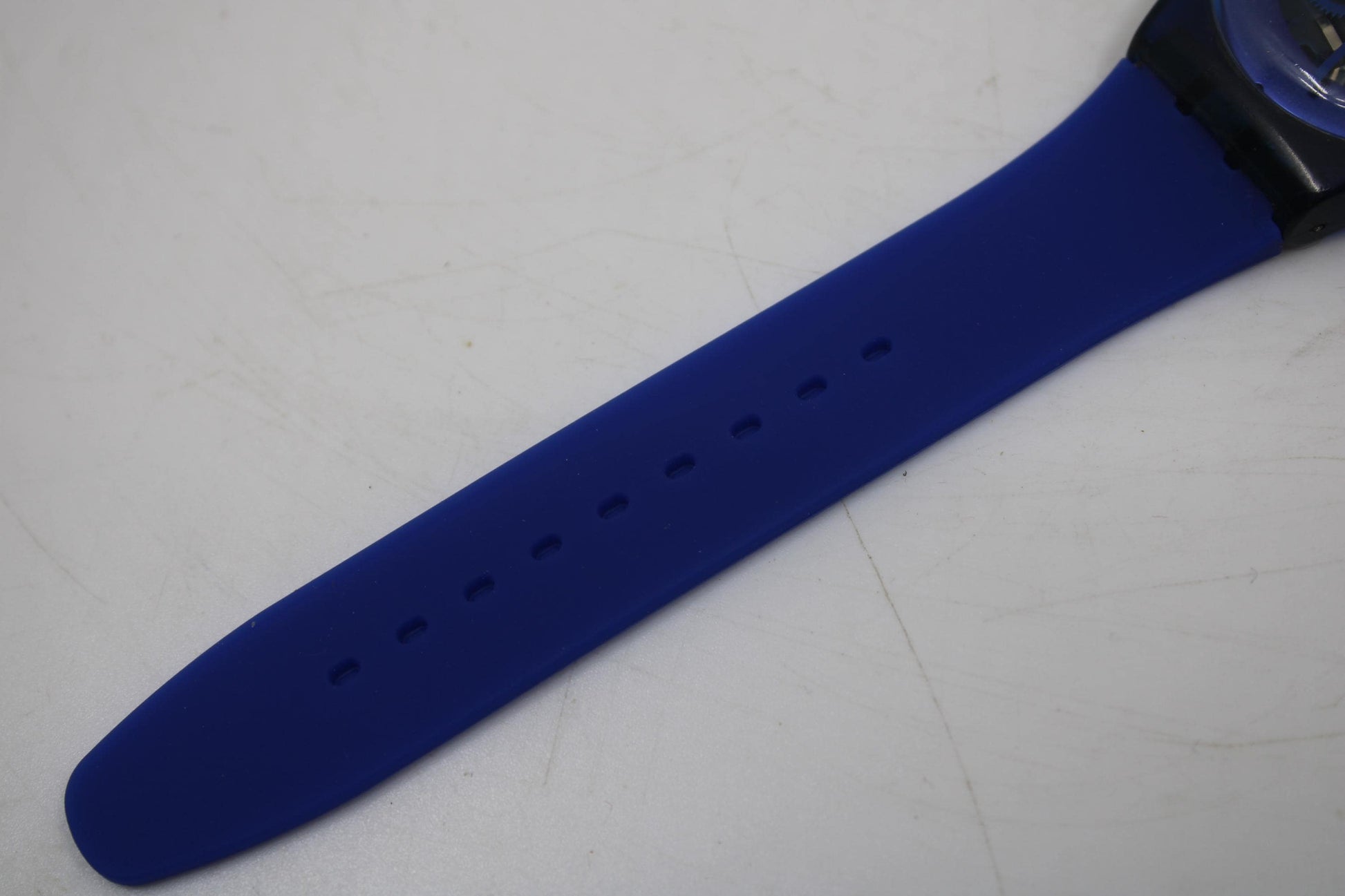 Vintage New Gents Swatch 'Indigo Lacquered' SUON101, in nice, used condition, working fine with a brandnew strap
