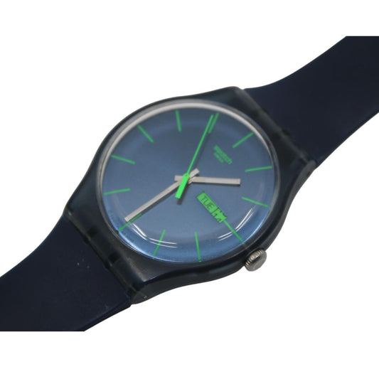 Vintage New Gents 41mm Swatch 'Blue Rebel' SUON700, in good condition, working fine with the original strap