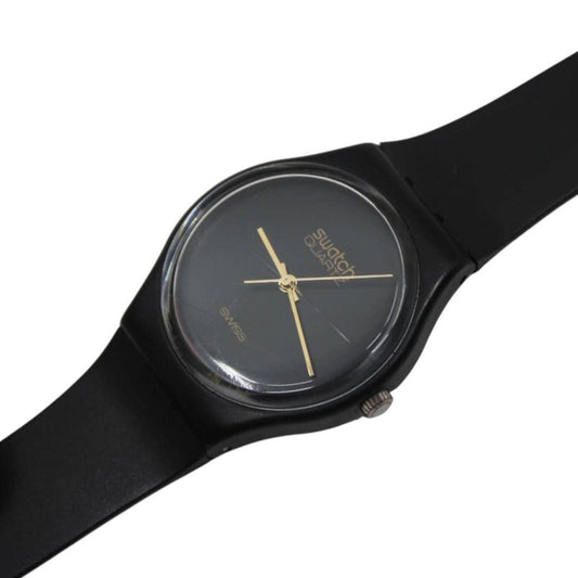 1983, FIRST YEAR Swatch, Gents, 'GB101', GB101, good used condition, CRACKED crystal, working fine