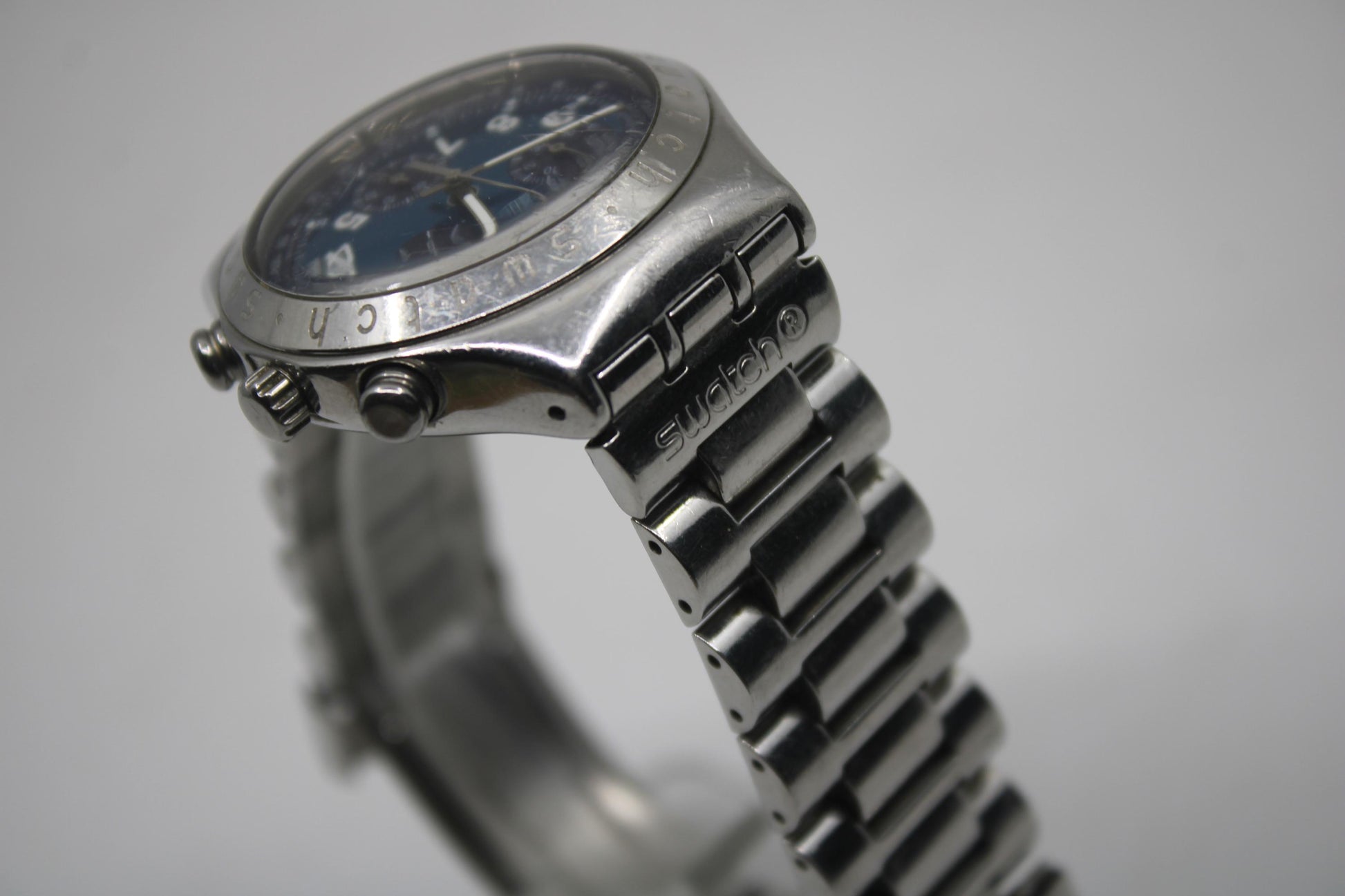 Vintage IRONY Chrono Swatch YCS401G, 'Secret Agent', Good, Used Condition, Working fine