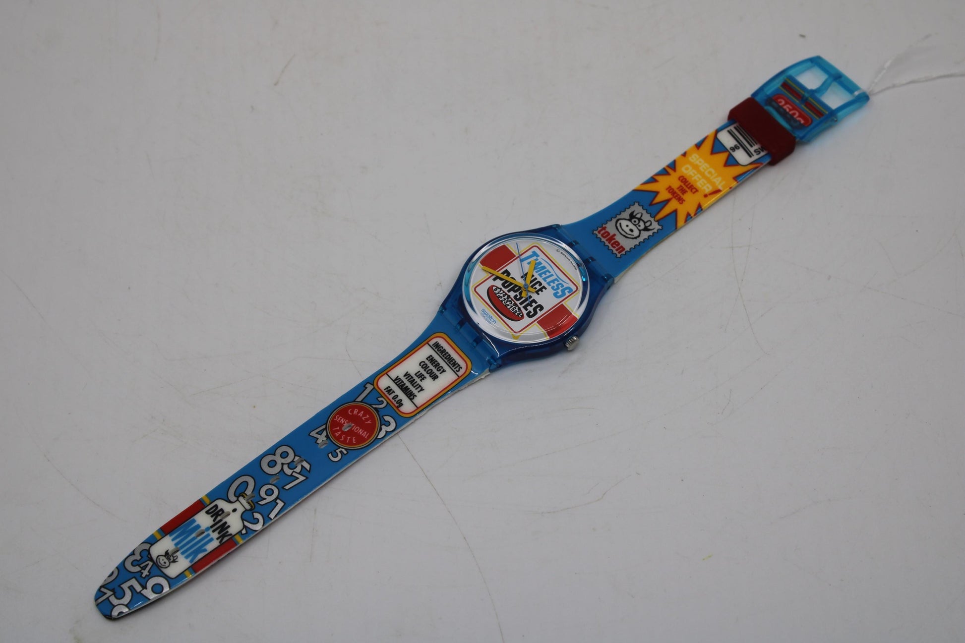 1996 Vintage Gents Swatch 'Good Morning' GN156, New Old Stock, Unworn, working fine with the original strap