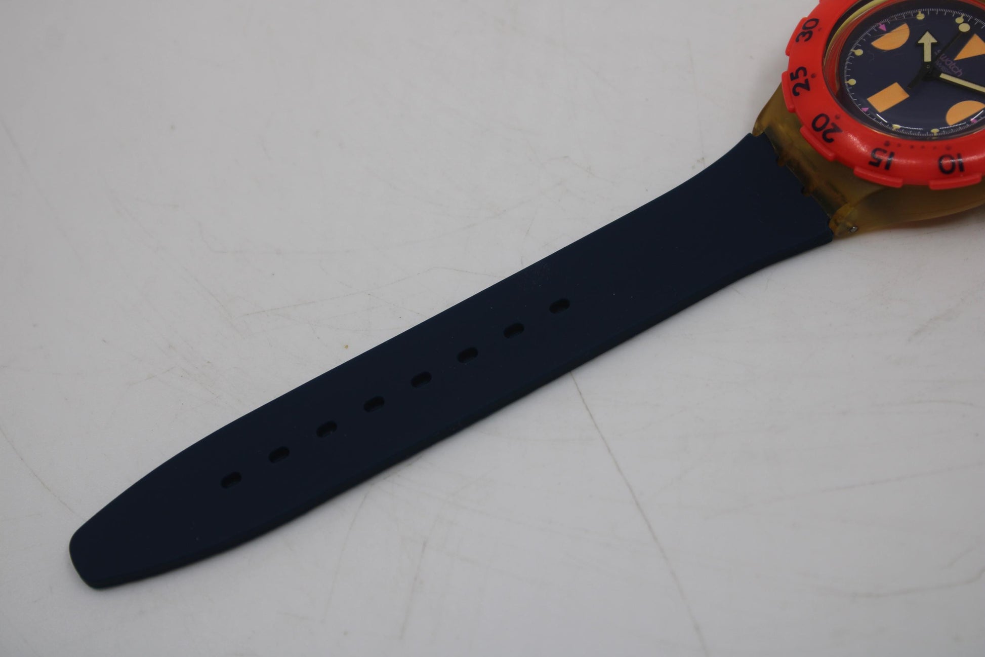1989/1990 FIRST YEAR Scuba SDK100 'Deep Blue', vintage Swatch, nice used condition, new silicone strap, working fine