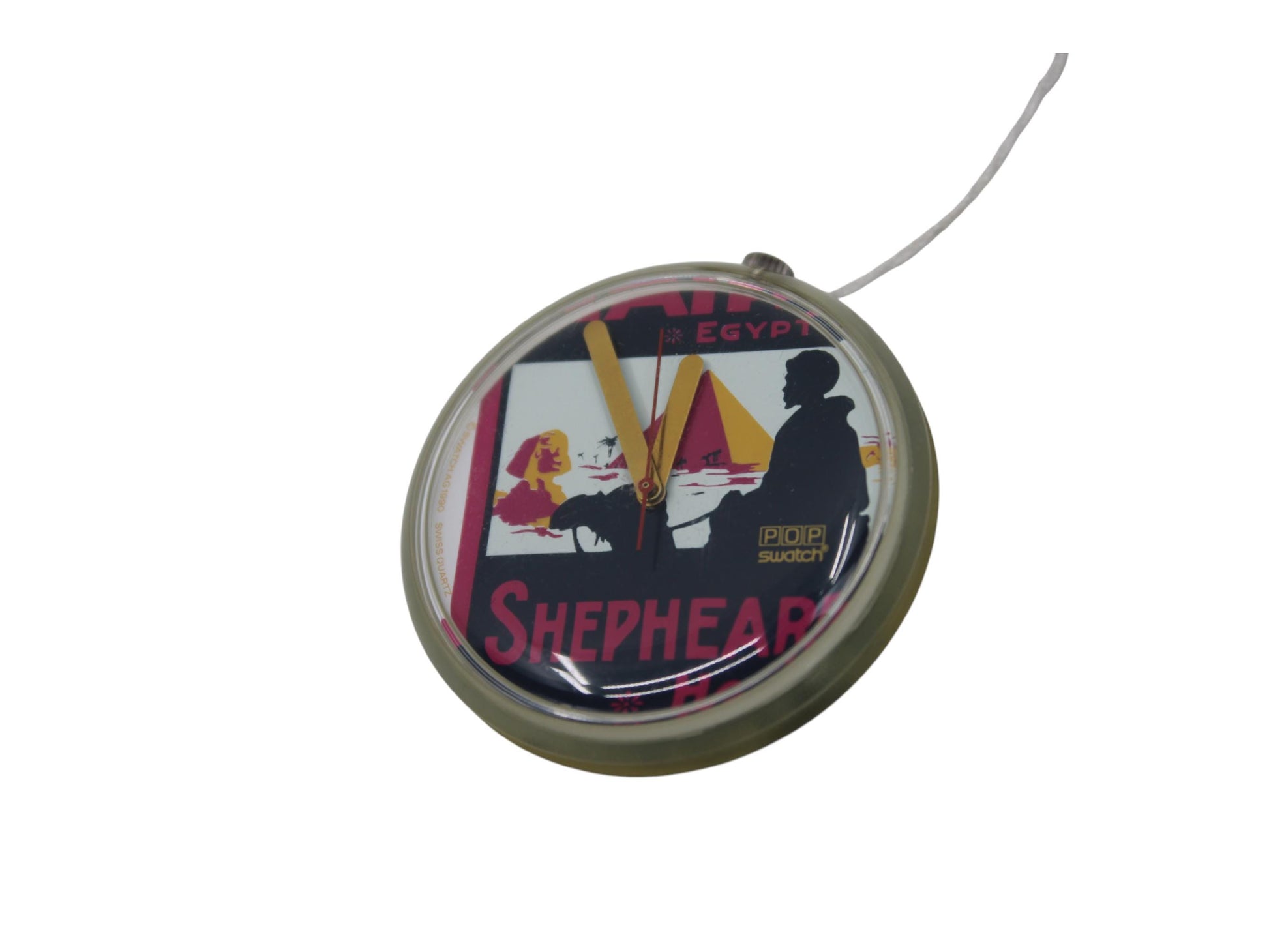 1991, Swatch, PopSwatch, 'Raffles', PWK140, nice, but used condition, NO strap and NO ring