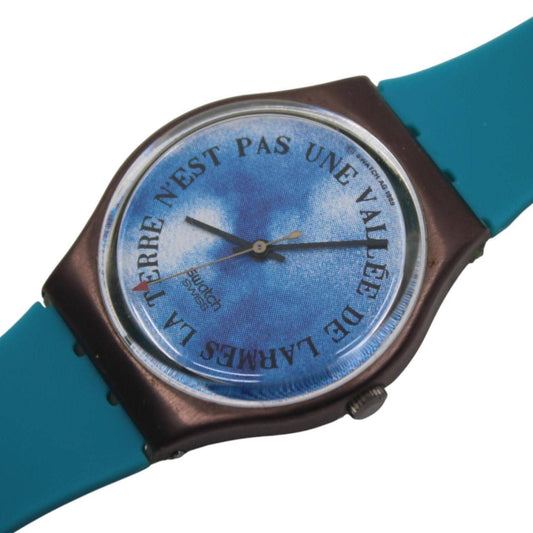 1989 Vintage Gents Swatch, 'Croque Monsieur', GX112, No box, In NICE, USED Condition, working fine, NON-Original Strap