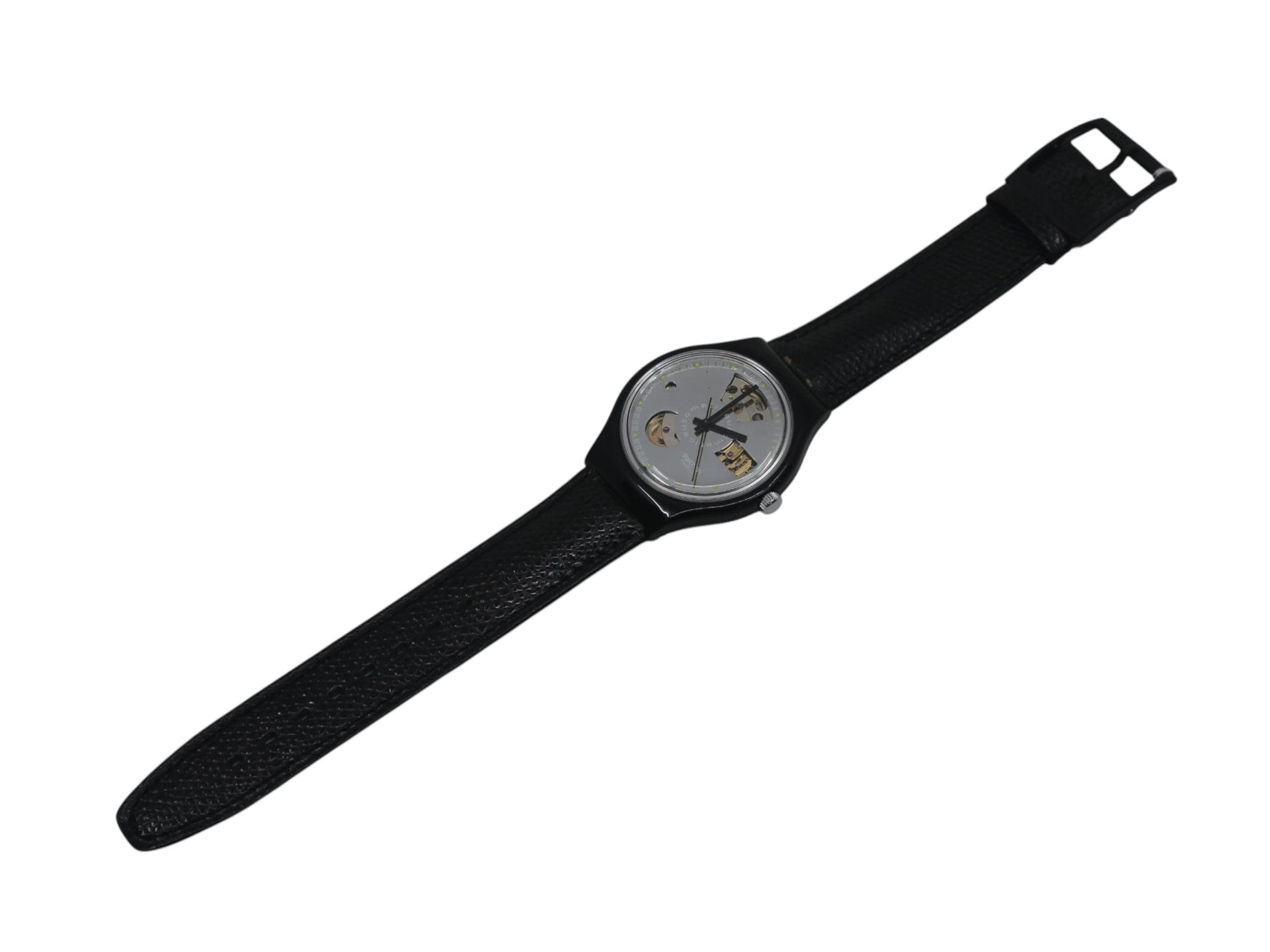1991 'Black Motion' Vintage Gents Automatic Swatch SAB100, NO box, new old stock, never worn