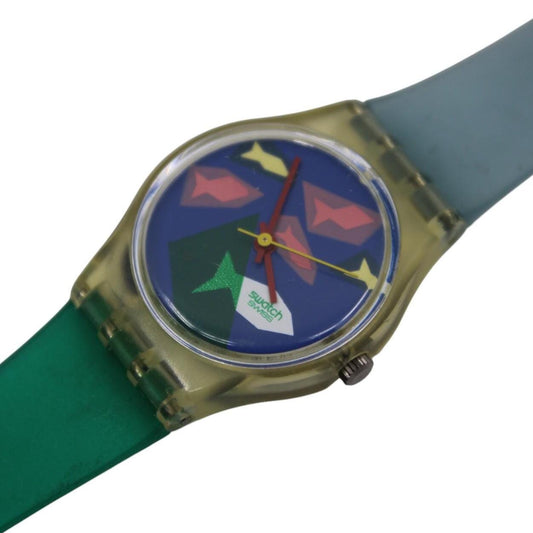 1986, Lady Swatch, 'Aqua Dream' , LK100, No Box, with new, non-original strap, working fine