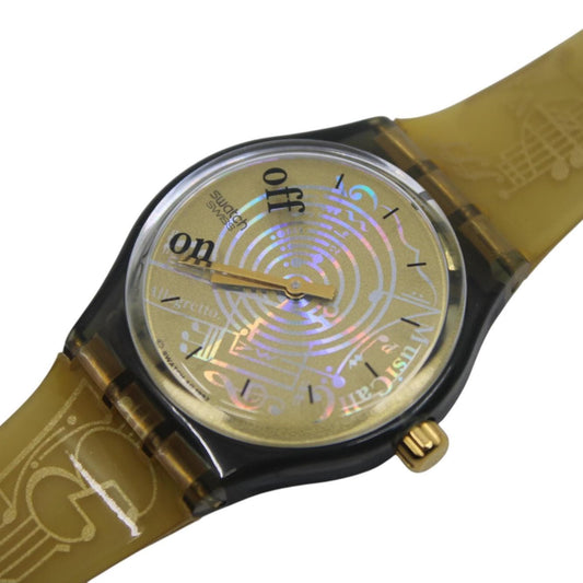 1993 'Spartito' NEW Old STOCK,vintage gents Musicall Swatch SLM101, perfect condition, working fine, READ Description