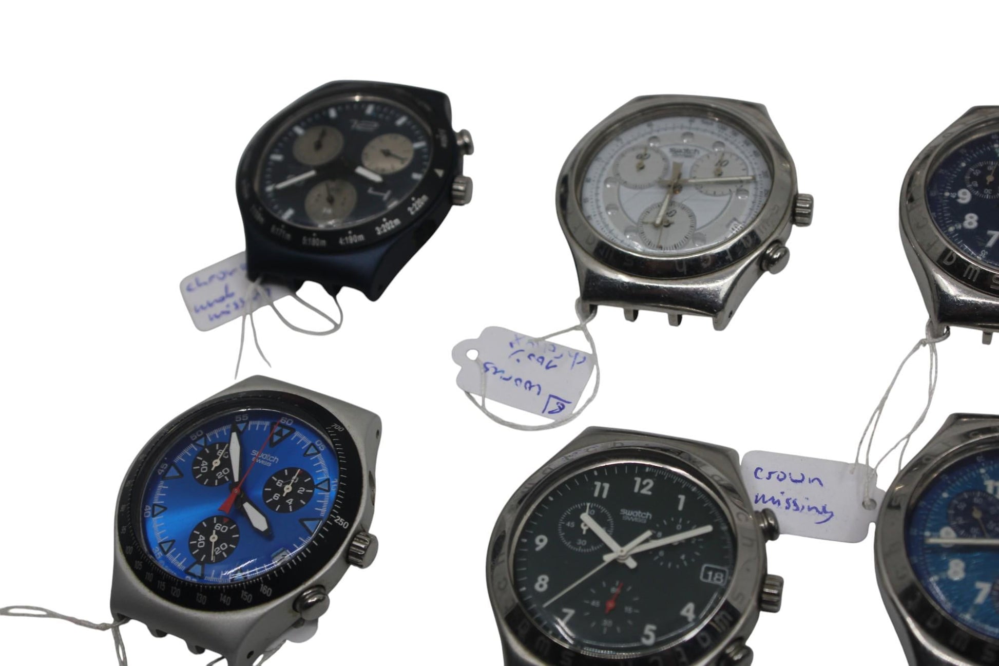 Irony Chrono Swatch watch, 17 pieces, FoR PaRTS oNLY, Not Working, what you see is what you get