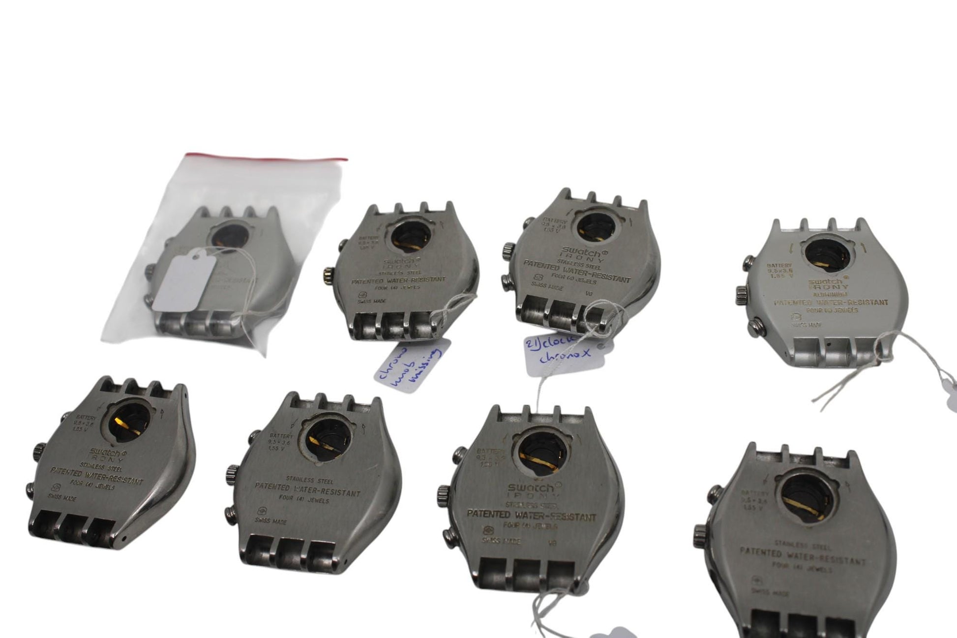 Irony Chrono Swatch watch, 17 pieces, FoR PaRTS oNLY, Not Working, what you see is what you get
