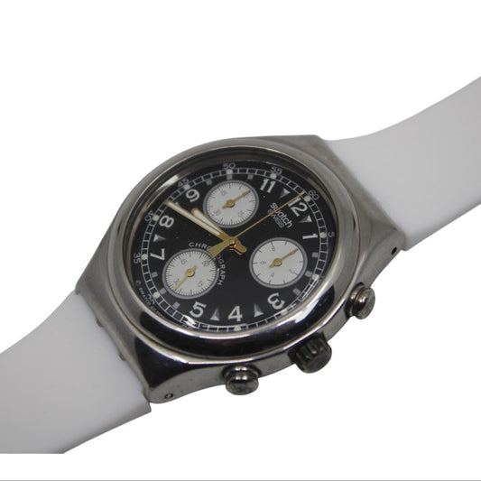 Vintage IRONY Chrono Swatch YCS101, 'Vernissage' Good, Used Condition, Working fine, NEW strap