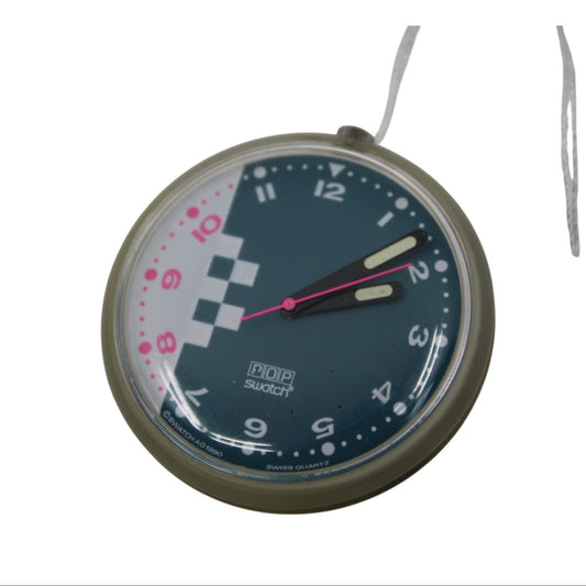 1990, Swatch, PopSwatch, 'Formula Una', PWK130, nice, used condition, NO strap, NO ring