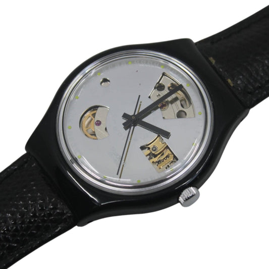 1991 'Black Motion' Vintage Gents Automatic Swatch SAB100, NO box, new old stock, never worn