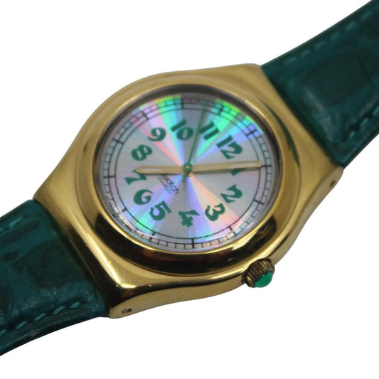 Swatch Irony Watch, 'Greengammon' YLG100, Working fine, nice, used condition, no box
