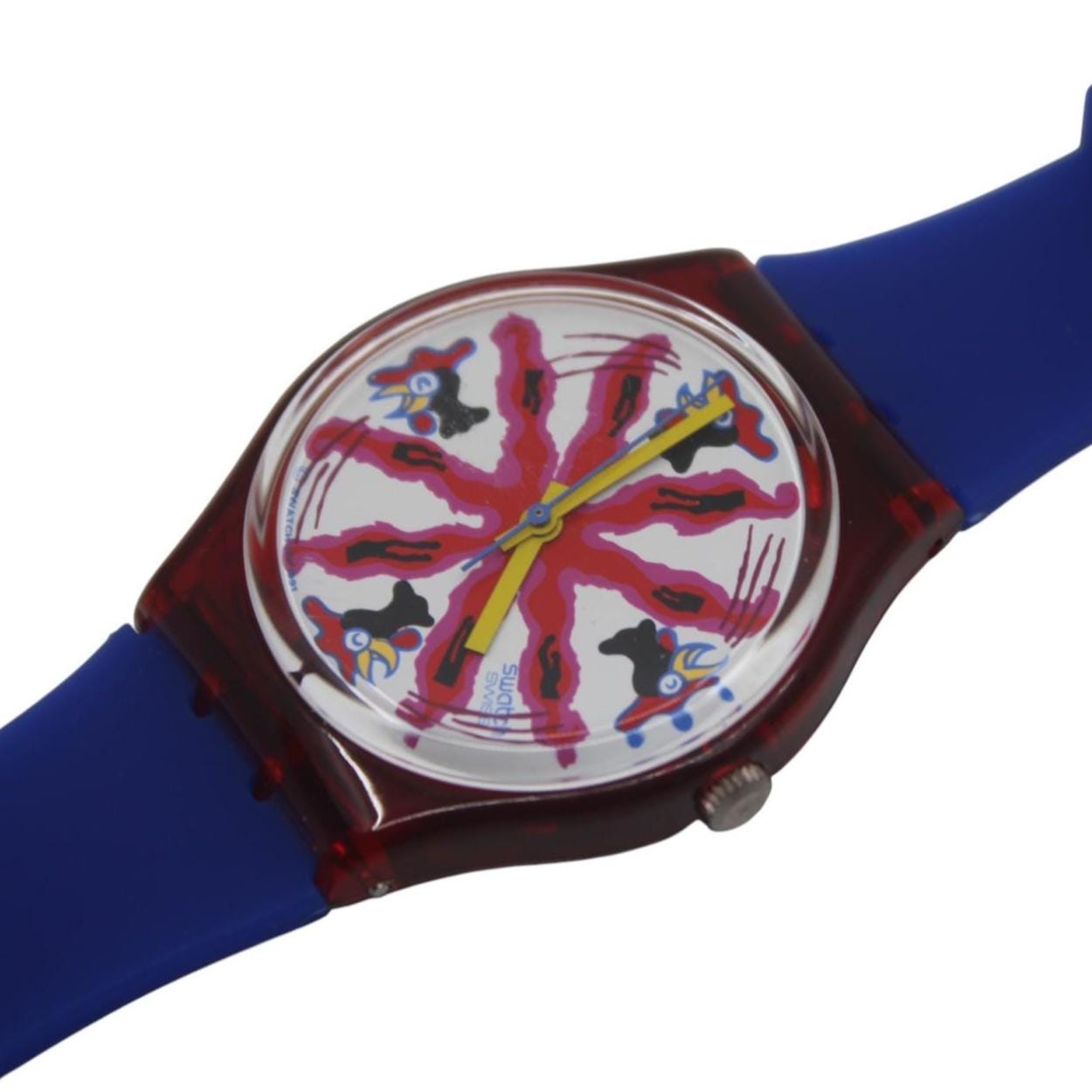 1992 Vintage Gents Swatch 'Chicchirichi' GR112, in mint condition, working fine with brandnew strap