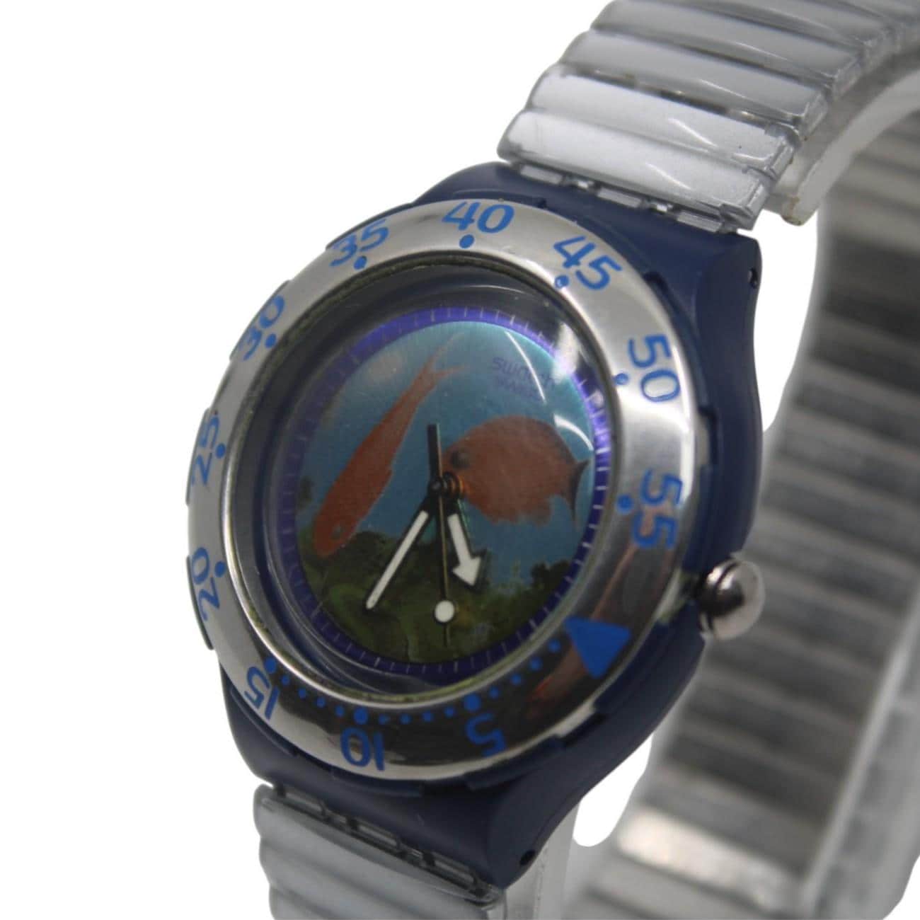 1994 Early Vintage Swatch Scuba 'Decompression' SDN112/113, near mint or mint condition, working 100%