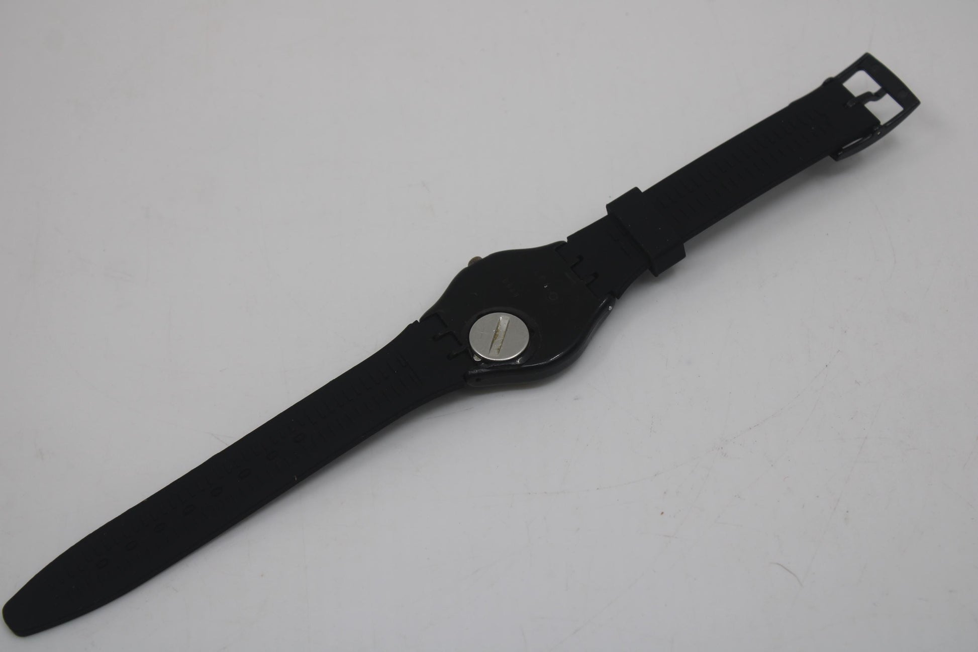 Vintage 17mm Gents Swatch, 'Trash', GB154, 1993, rough condition, working fine, brandnew strap, READ description