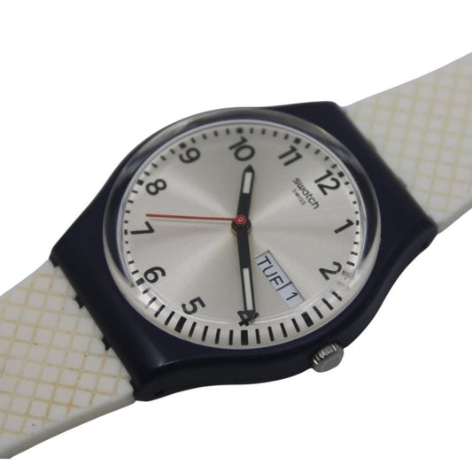 Vintage Gents Swatch, 'White Delight' GN720, NO box, VERY good, used condition, working 100%