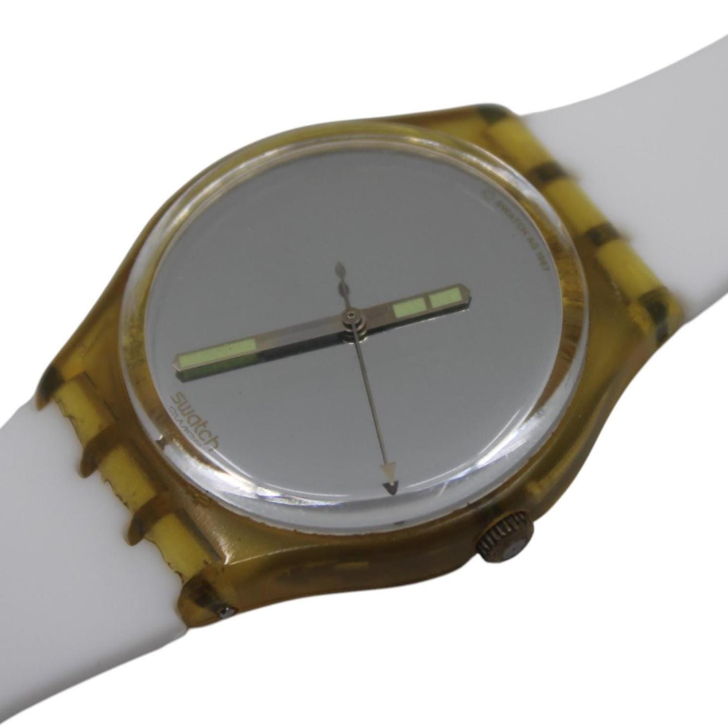 1987, Swatch, Gents, 'SnowWhite', GK104, used Condition, working fine, brandnew strap
