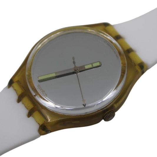 1987, Swatch, Gents, 'SnowWhite', GK104, used Condition, working fine, brandnew strap
