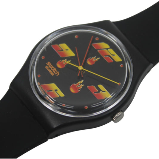 Vintage Gents Access Swatch 'Fire Guard Again' SKB106, Nice Used Condition, working fine with the original strap