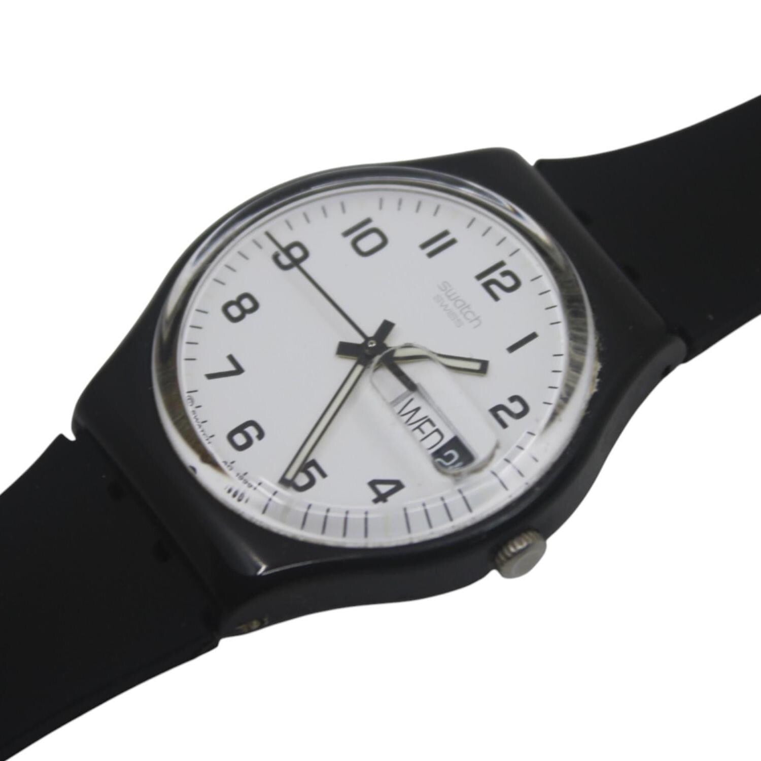 Vintage Gents Swatch 'Once Again', GB743, no box, nice, used condition, new strap