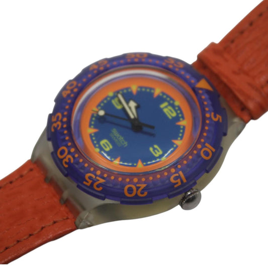 1992 Scuba SDK106 'Red Island', vintage Swatch, MINT condition, original strap, working fine