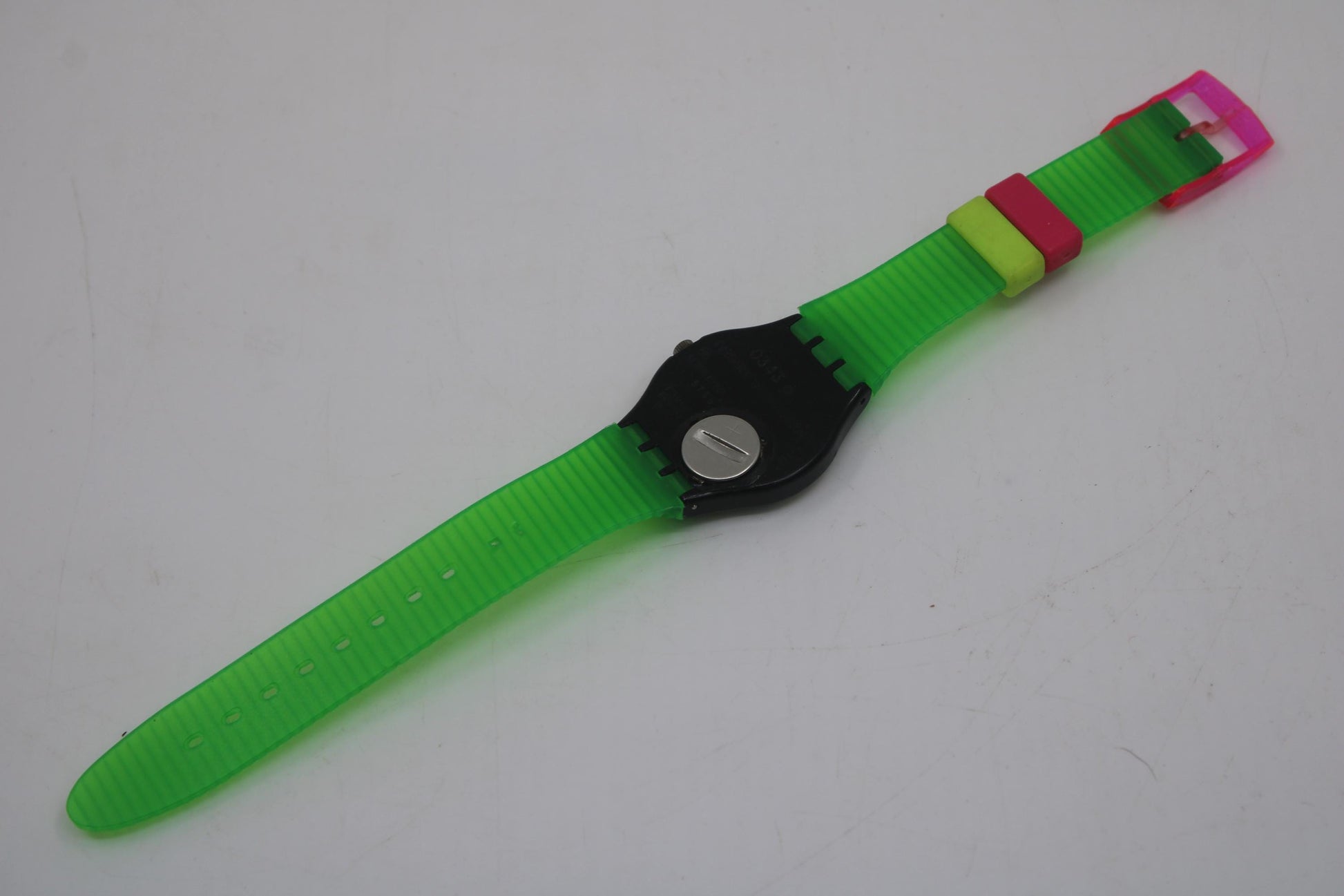 Vintage Gents Swatch, 'World Record', GB721, New Battery, Good Condition, working fine, NON-Original Strap