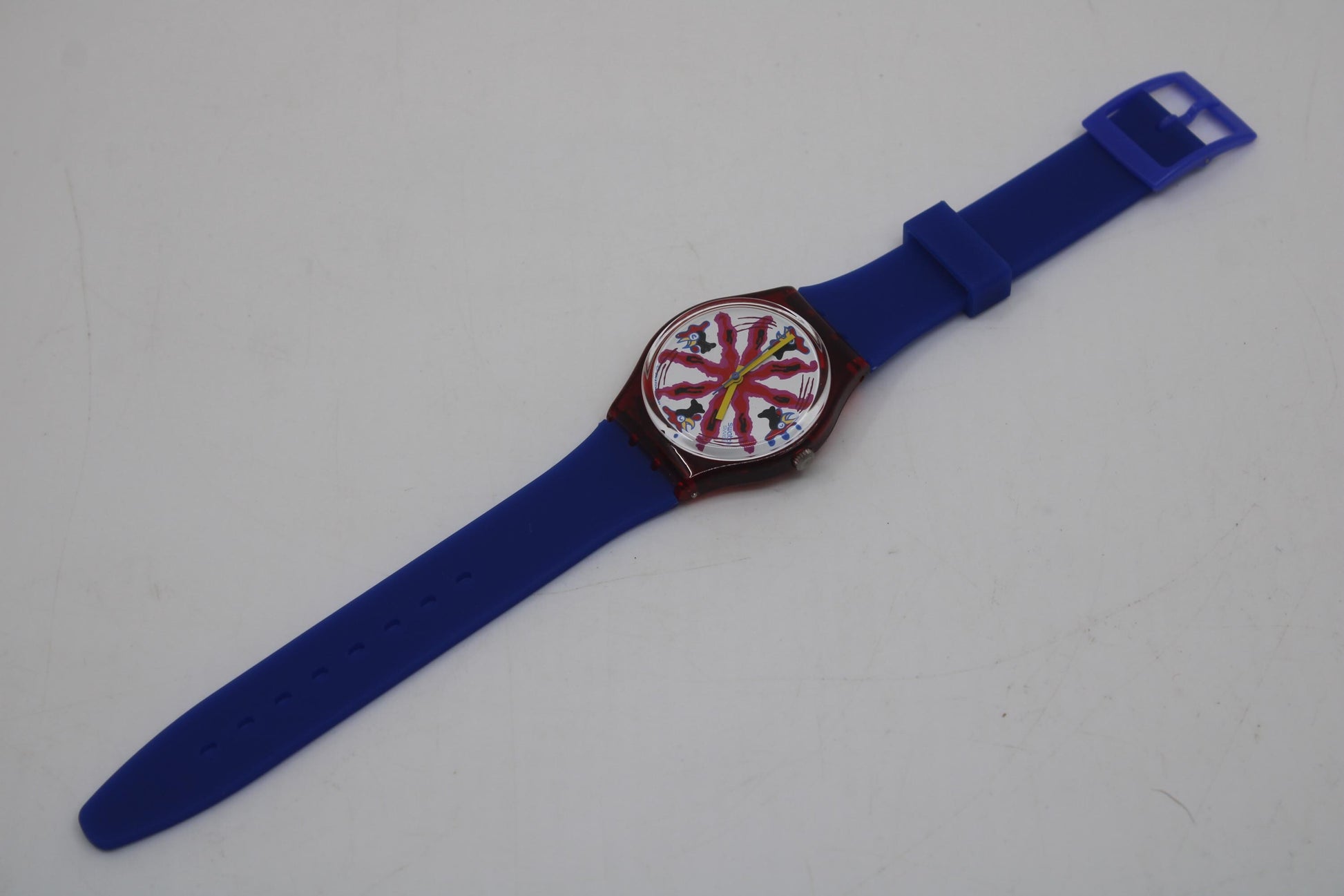 1992 Vintage Gents Swatch 'Chicchirichi' GR112, in mint condition, working fine with brandnew strap
