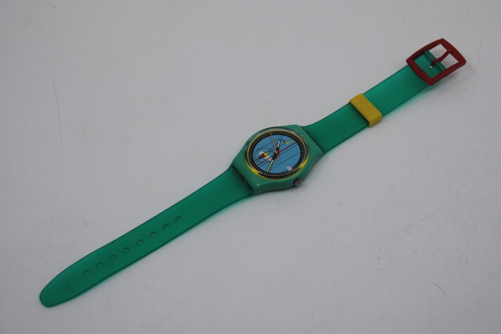 Vintage Swatch watch 'Pago Pago', GL400, working fine, good used condition, brandnew strap