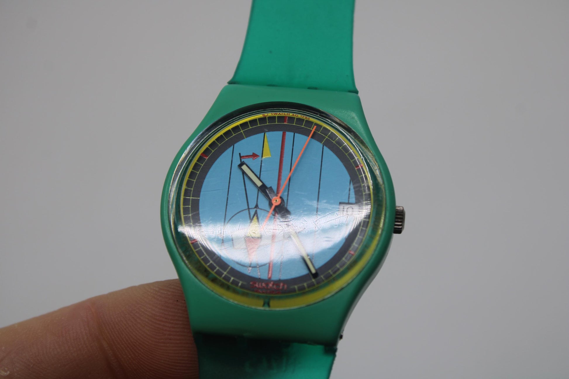 Vintage Swatch watch 'Pago Pago', GL400, working fine, good used condition, brandnew strap
