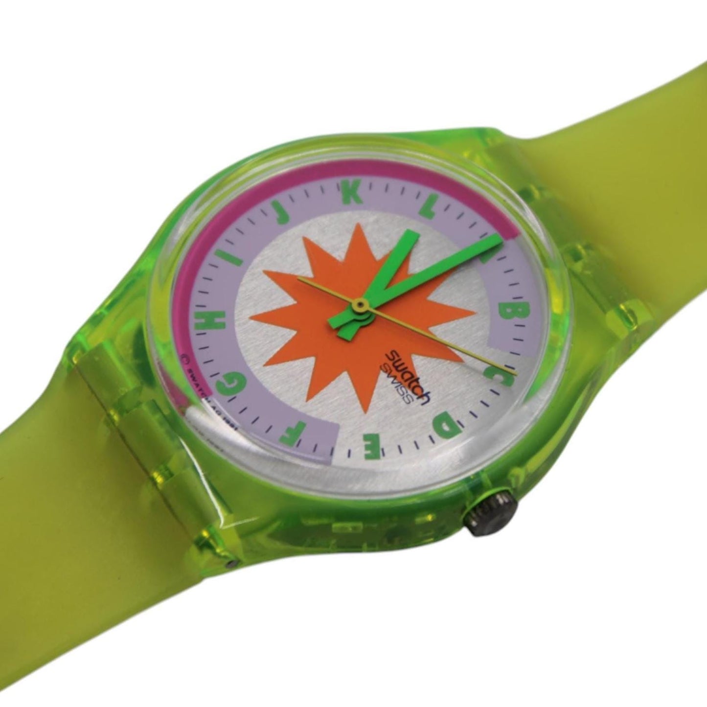 Vintage Gents Swatch 'Artic Star' GJ108, UNUSED and NEW old stock with non-original strap