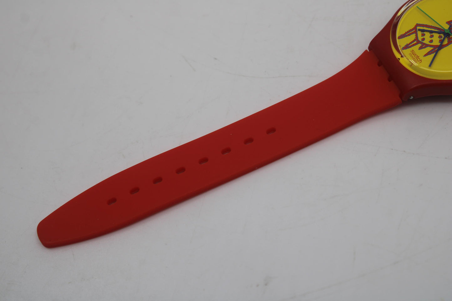 1993 Vintage Swatch watch 'Dot Chair', GR115, working fine, Near Mint condition, with NON-original strap