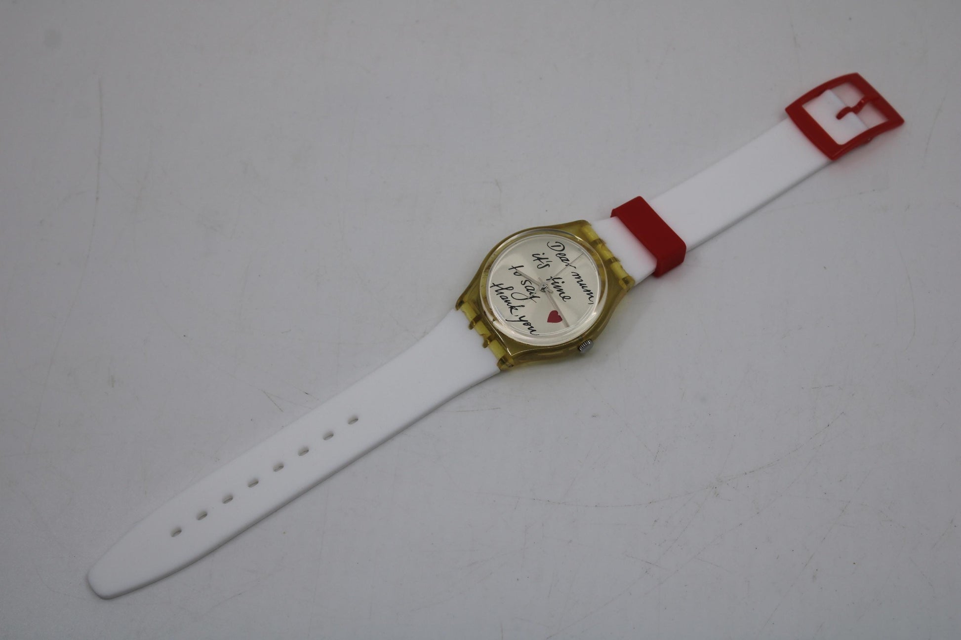 Vintage Gents Swatch 'Dear Mum' GK294, Used Condition, working fine with brandnew strap
