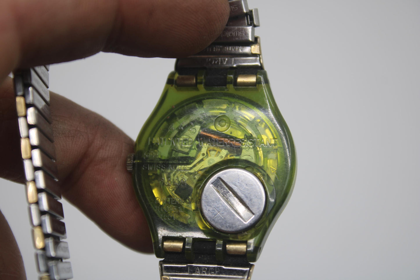 Vintage Gents Swatch, 'Green Shine', GG131, In Used Condition, Working fine, NO Box