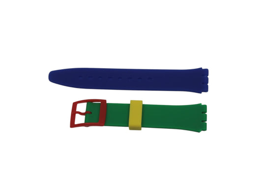 1986 Swatch Gents 17mm, 'Nautilus', GK102, NON-original brandnew silicone strap