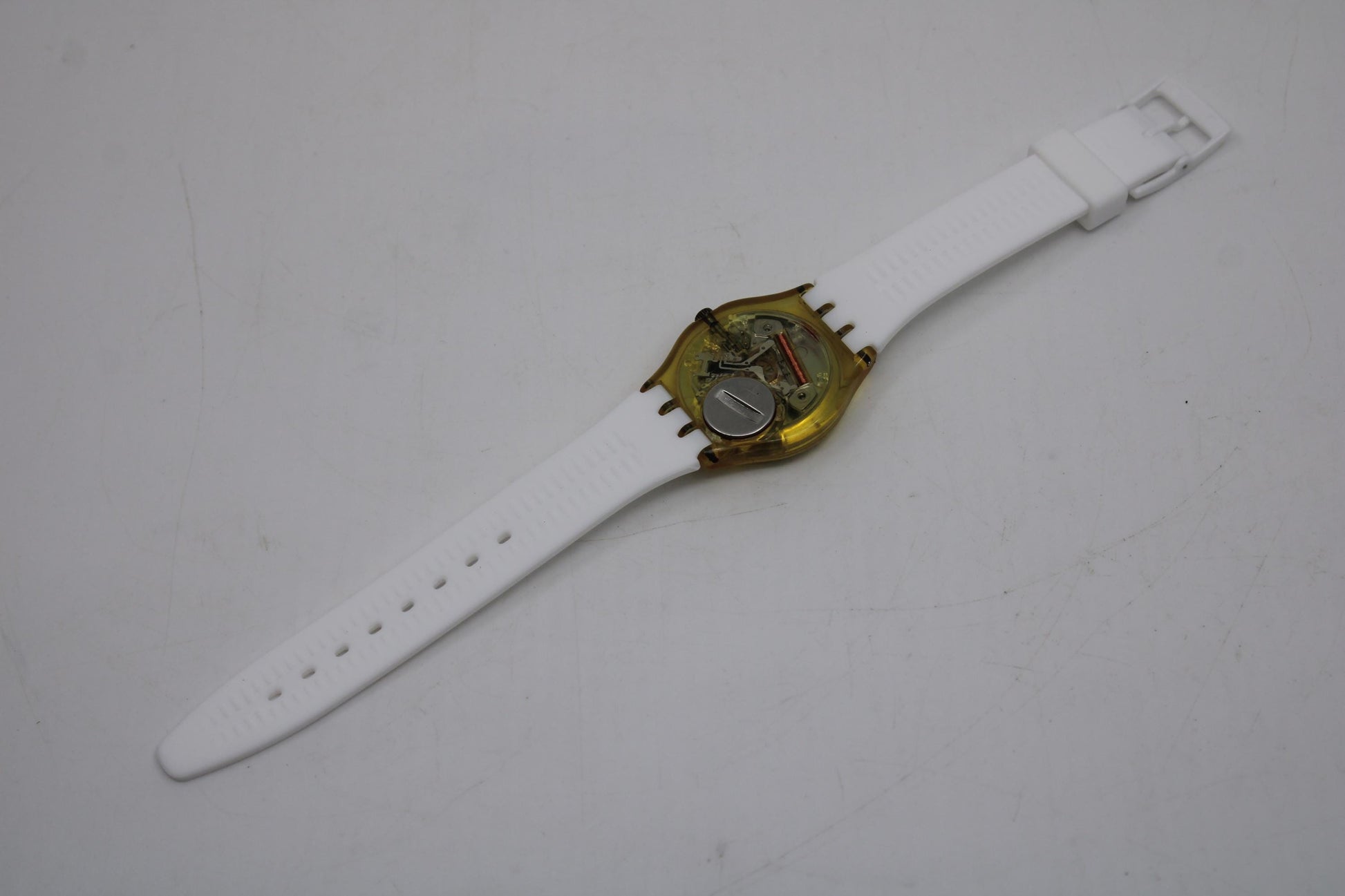 1987, Swatch, Gents, 'SnowWhite', GK104, used Condition, working fine, brandnew strap
