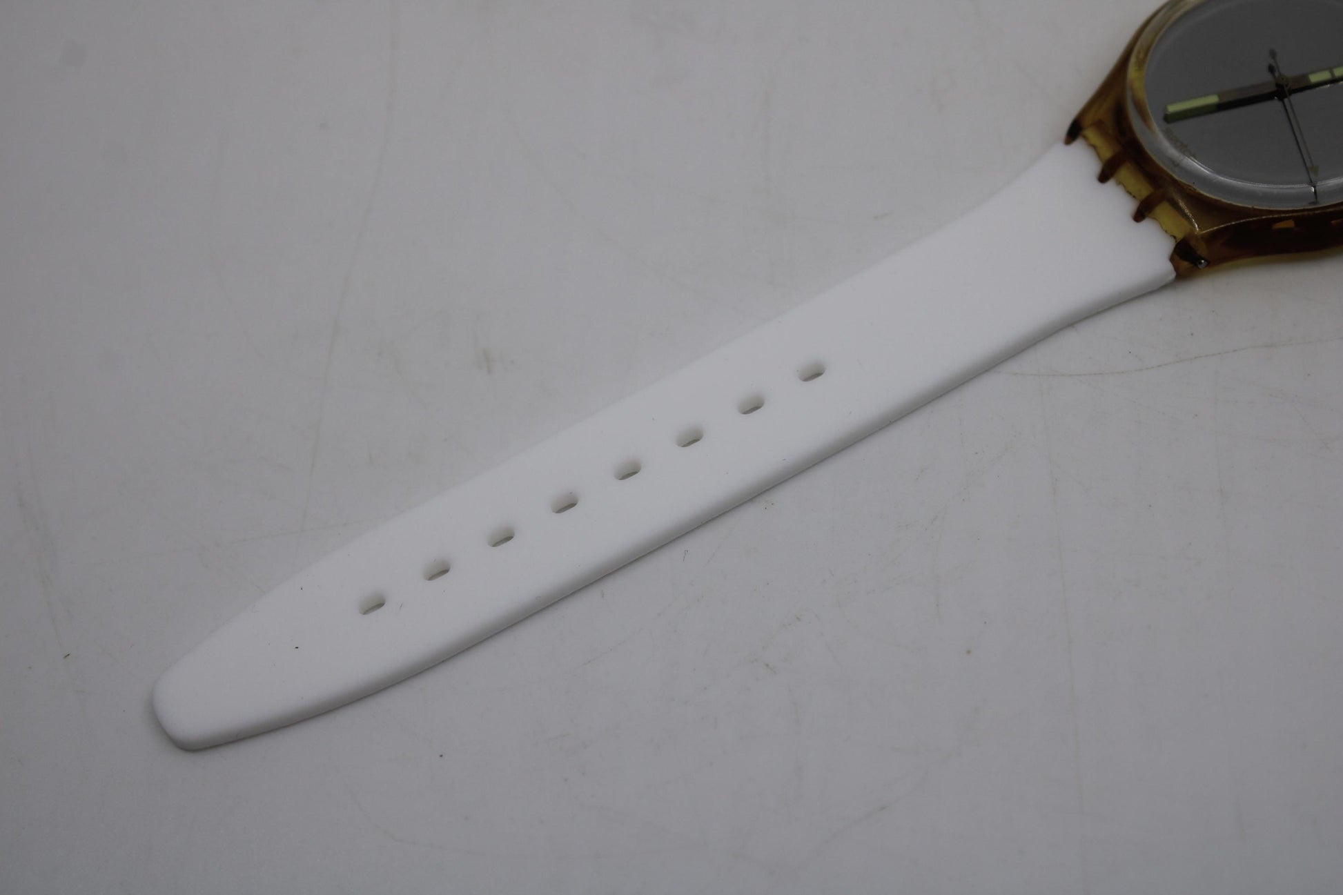 1987, Swatch, Gents, 'SnowWhite', GK104, used Condition, working fine, brandnew strap
