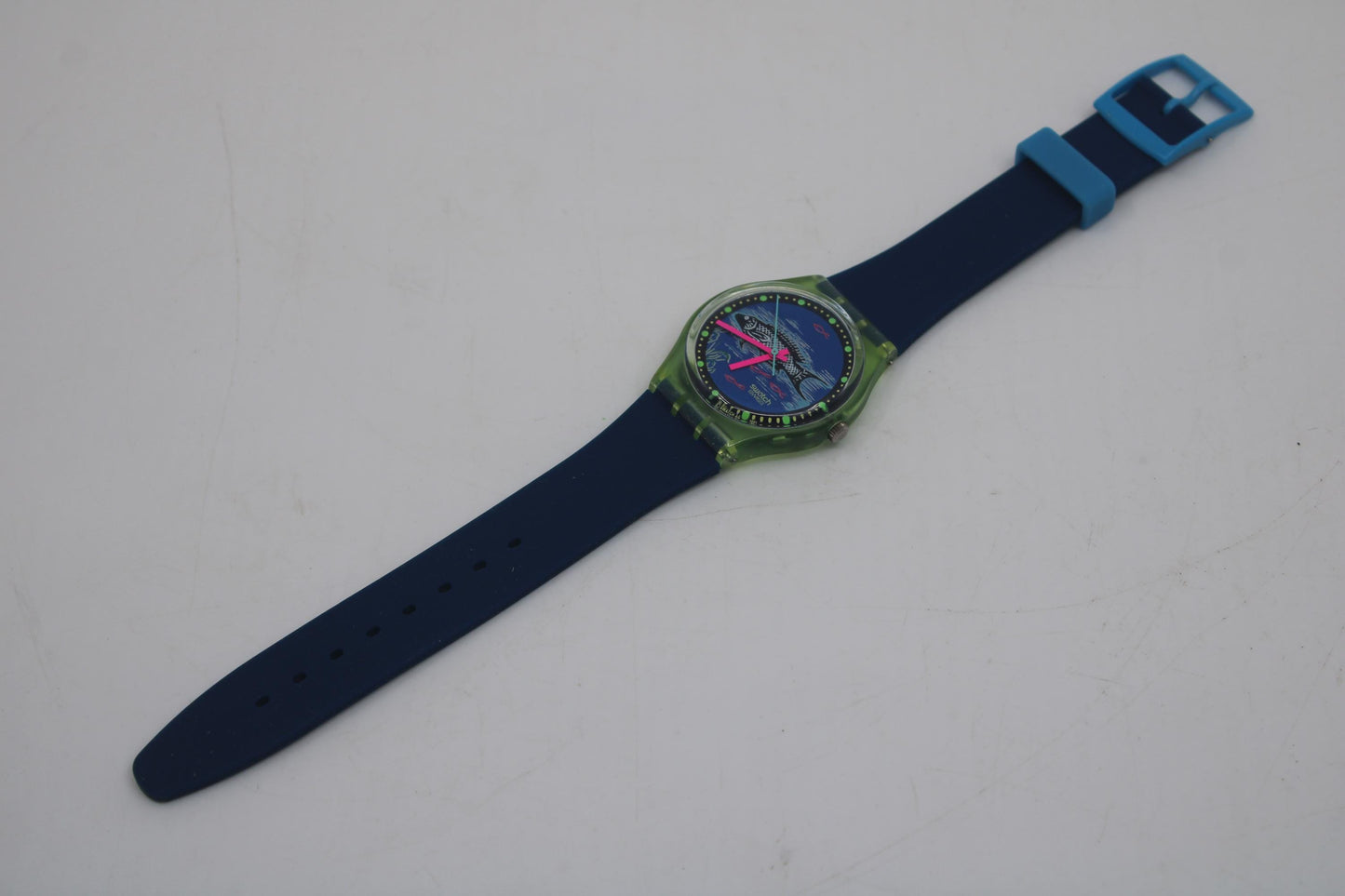 1992, Vintage Gents Swatch, 'Frische Fische' GG116, Mint Condition, working fine, Nice Swatch strap