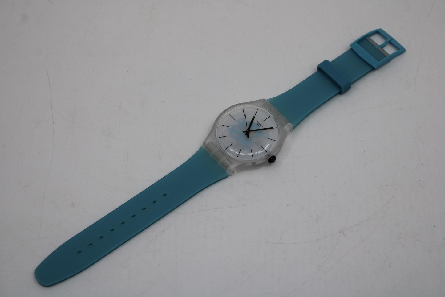 New Gents Swatch 'Blue Daze' SO29K105, NEW OLD STOCK, Never Worn, working 100% with the original strap