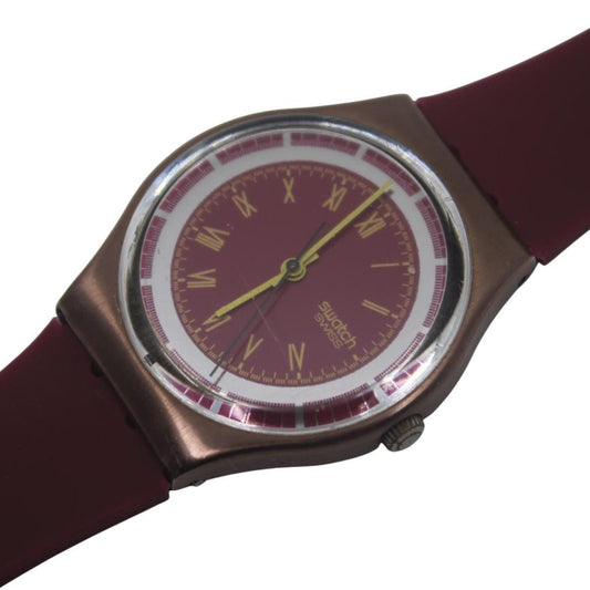 1990 Vintage Gents Swatch 'Bookey's Bet' GX118, in used condition with CRACKED crystal