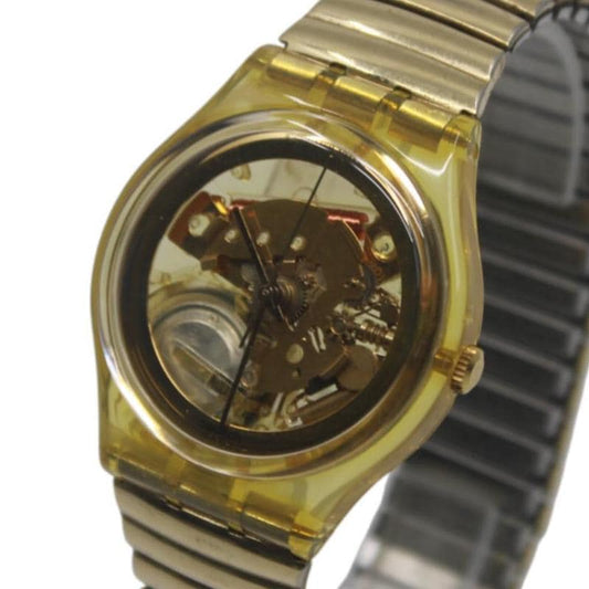 1990 Swatch Gents 'Golden Jelly' GZ115, 100% working, Nice, Used Condition