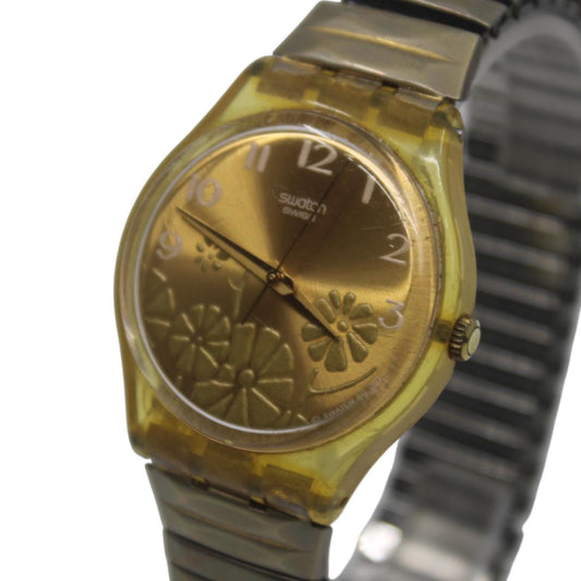 Vintage Gents Swatch, 'Fiori d'Amore', GK381, In MUCH Used Condition, Working fine, NO Box