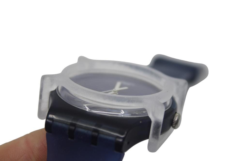 3D Printed Version Swatch Guard, for NEW GENTS Swatches, 41mm Matt Translucent, watch NOT included in sale