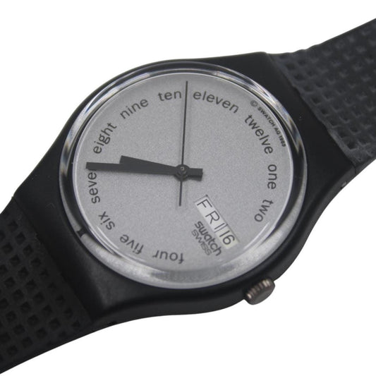 Vintage Gents Swatch 'The Burglar' GB717, NeW oLD SToCK, Never Worn, working 100% with original strap