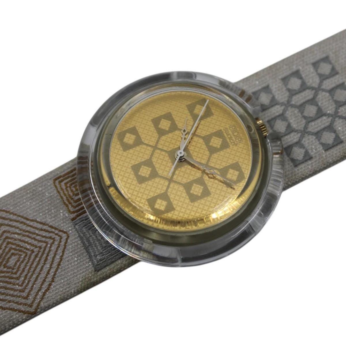 Vintage PMK127 Pop Swatch, 'Cremy Gold', Working fine, MINT Condition