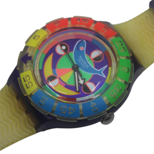 1993 Vintage Swatch Scuba 'Color Wheel' SDV101, New Old Stock, Never Used, working fine