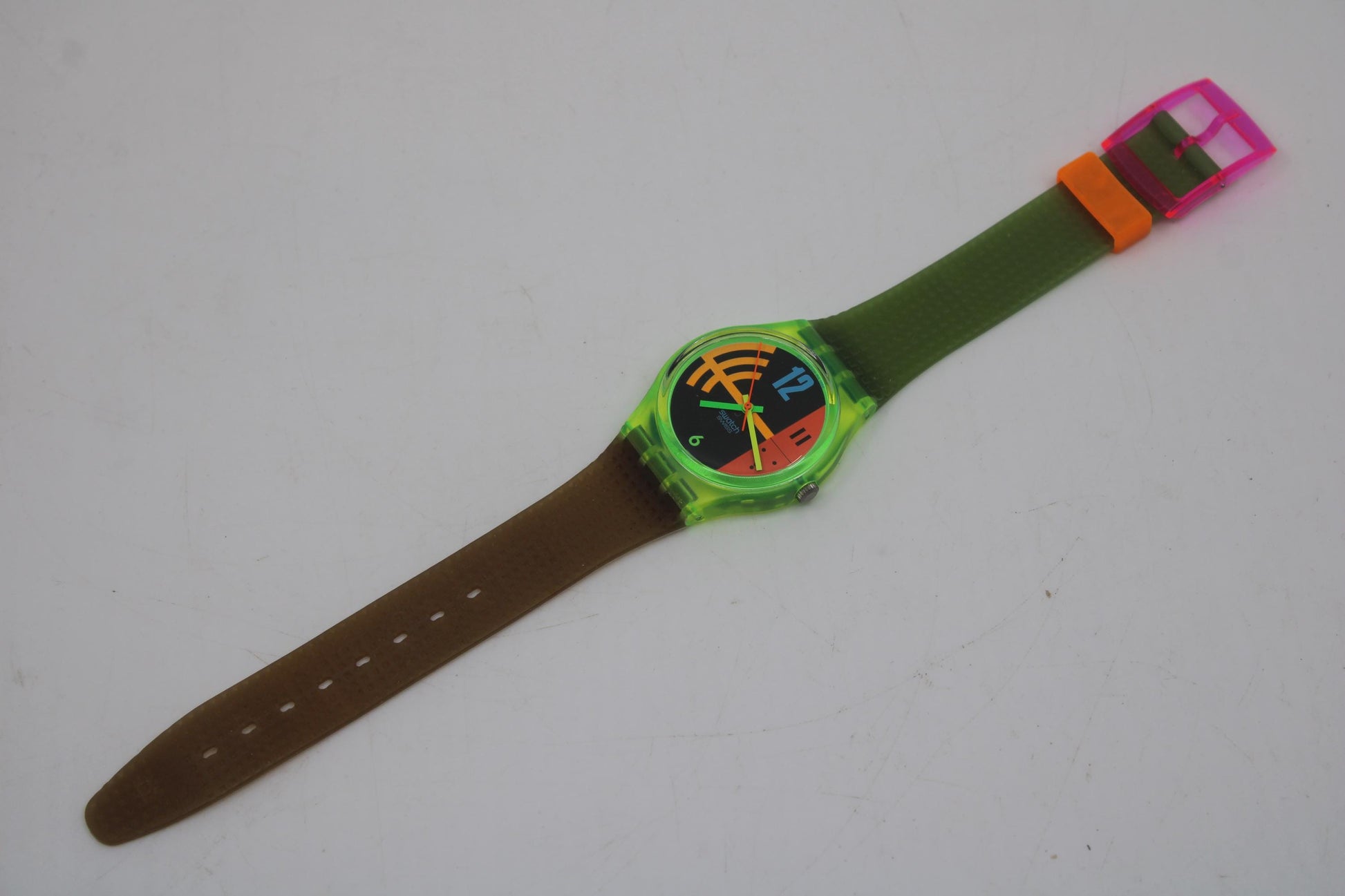 1989 Vintage Gents Swatch 'Hang Twelve' GJ102, Unused condition, never worn, with the original strap