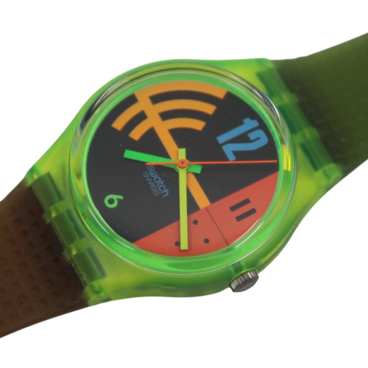 1989 Vintage Gents Swatch 'Hang Twelve' GJ102, Unused condition, never worn, with the original strap