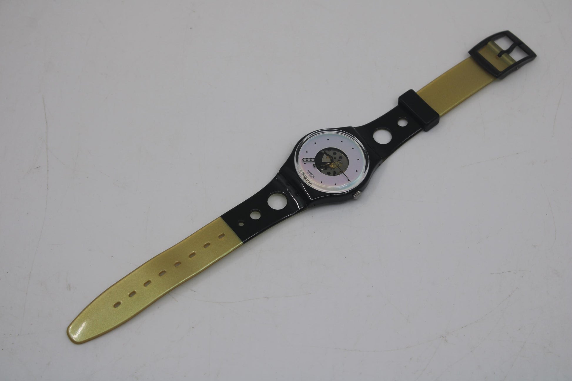 Swatch Gents GB184, 'Seppia' working fine, NEAR MINT condition with the original strap