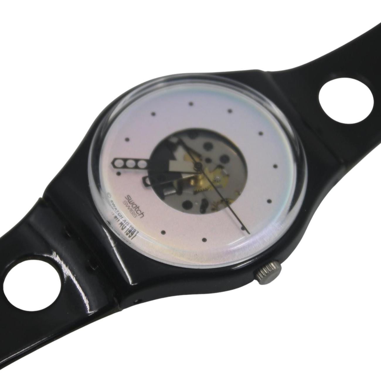 Swatch Gents GB184, 'Seppia' working fine, NEAR MINT condition with the original strap